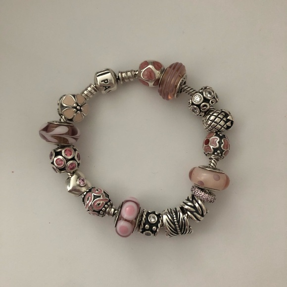 💕3/$70 Stepping Stones, PANDORA 925 Silver & Pink - Picture 6 of 6